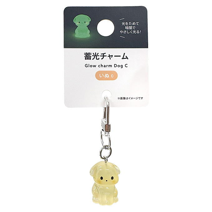 【まとめ買い】蓄光チャームいぬC 1523/580167