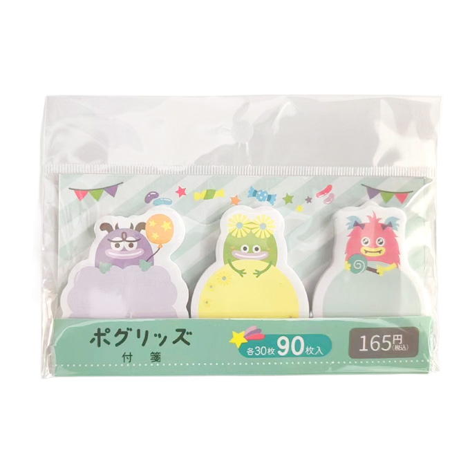 【まとめ買い】ポグリッズ 付箋90枚各30枚入 1523/580190