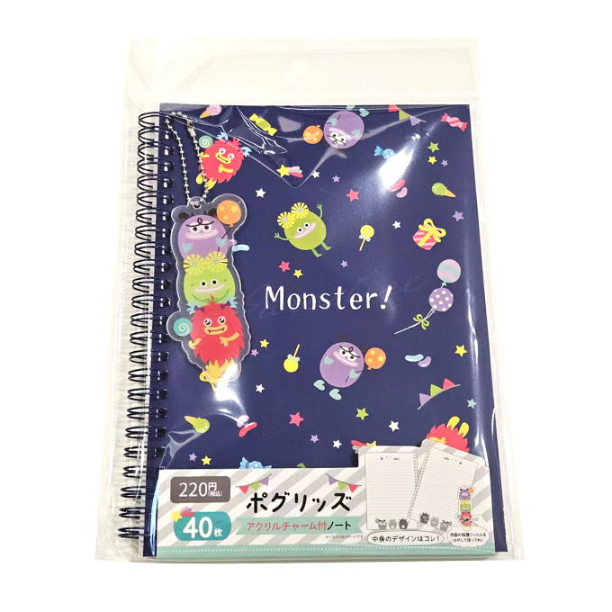 【まとめ買い】ポグリッズアクリルチャーム付ノート40枚 1523/580198