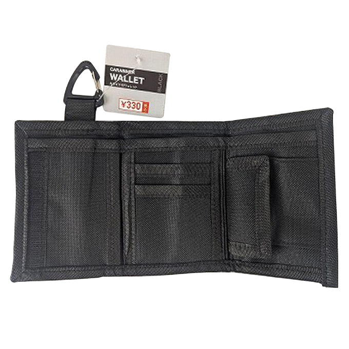 【まとめ買い】カラビナ付ウォレットブラック 0603/598716