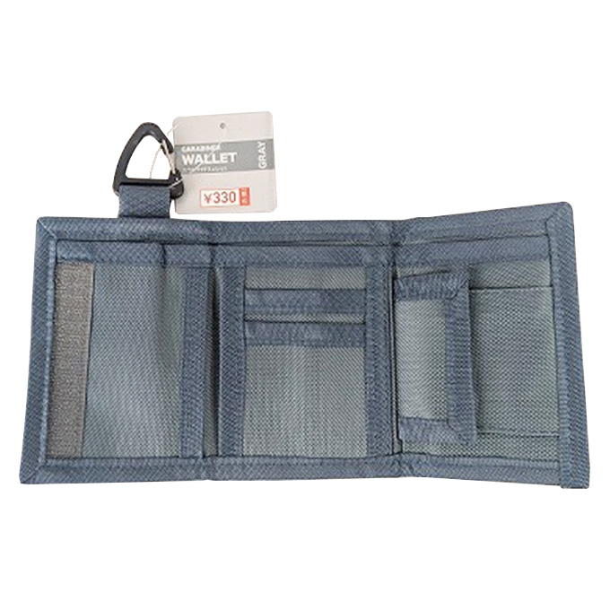 【まとめ買い】カラビナ付ウォレットグレー 0603/598717