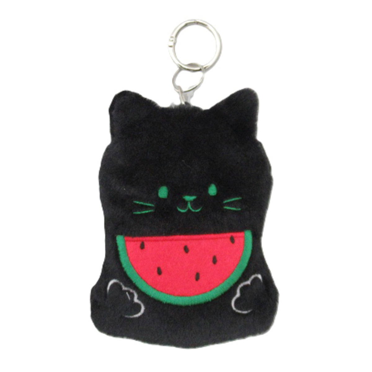 【まとめ買い】パスケース リール付ねこスイカ 0834/598917