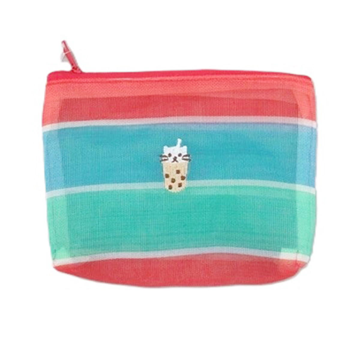 【まとめ買い】メッシュ舟形ポーチねこタピ柄 0834/598921